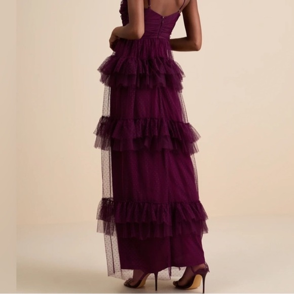 Lulu's Purple Tiered Ruffle Dress - Picture 2 of 2